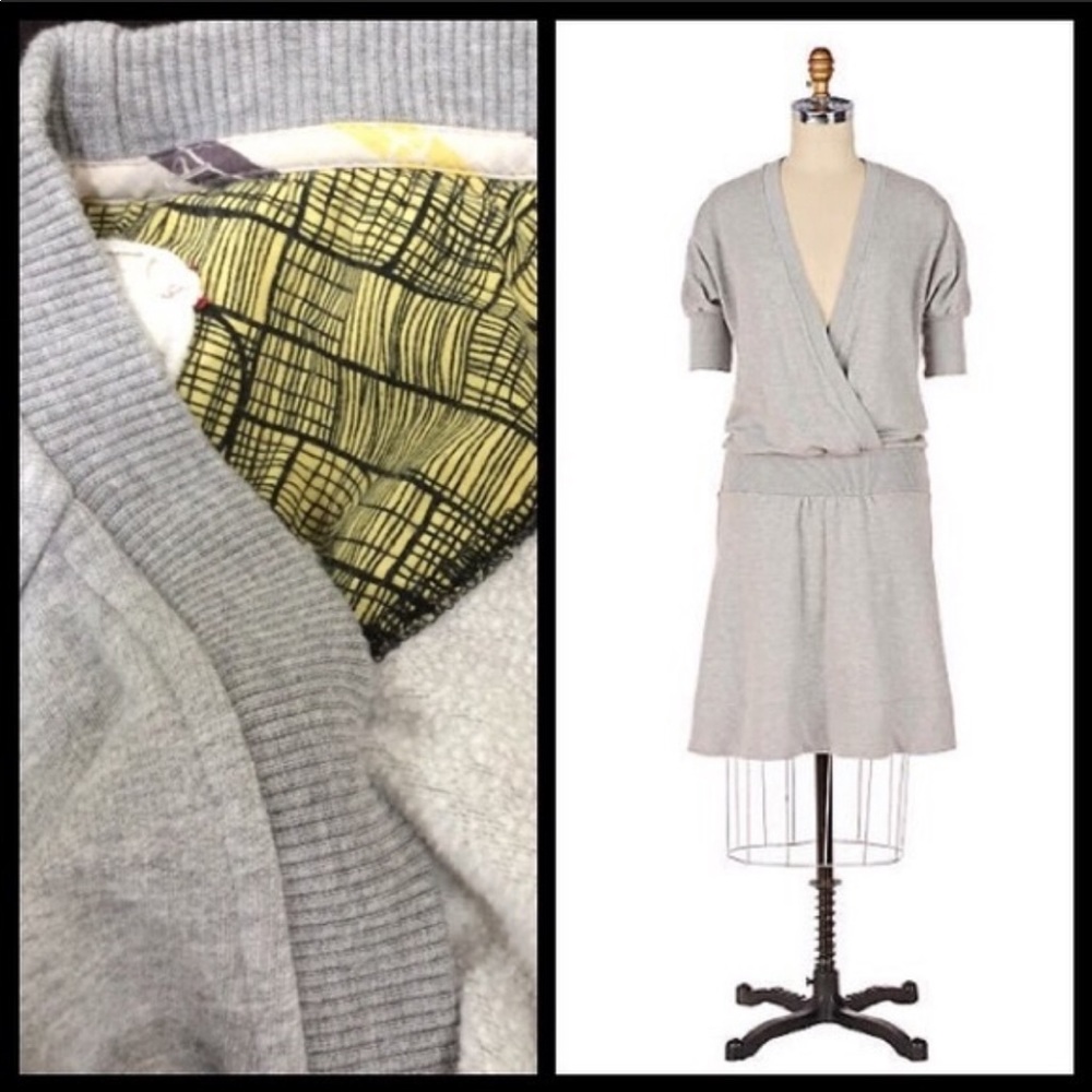Anthropologie Allihop Grey Dress Medium